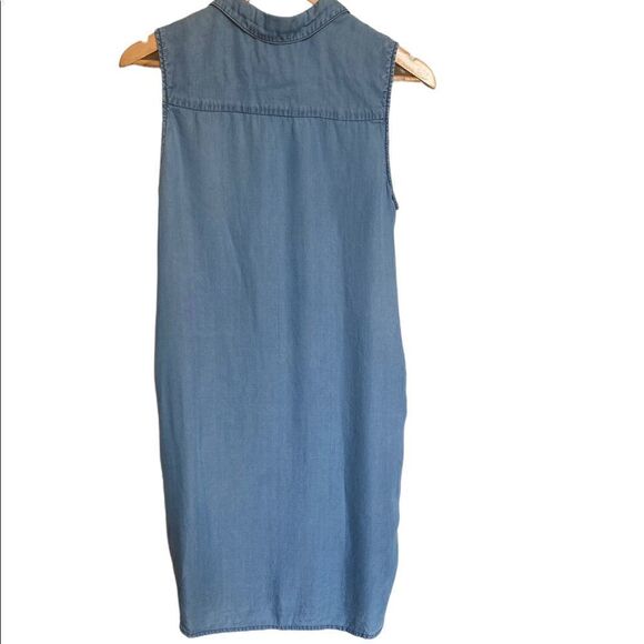 Terre Bleue Embroidered Sleeveless Denim Dress Size Small - Picture 4 of 4